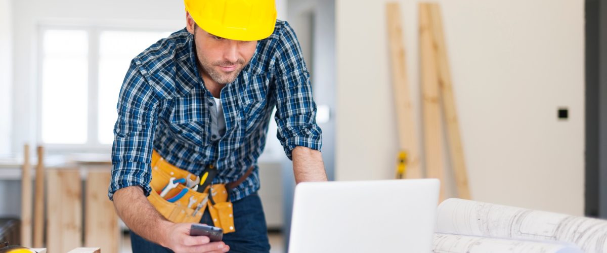 Mobility construction worker on workplace Mobility construction worker on workplace
